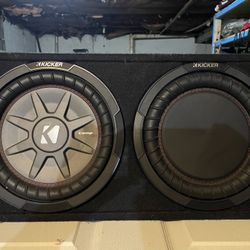 10” Kicker CompRT 2-ohm subwoofer and passive radiator