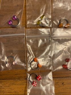 Body Piercing Rings Lot of 7