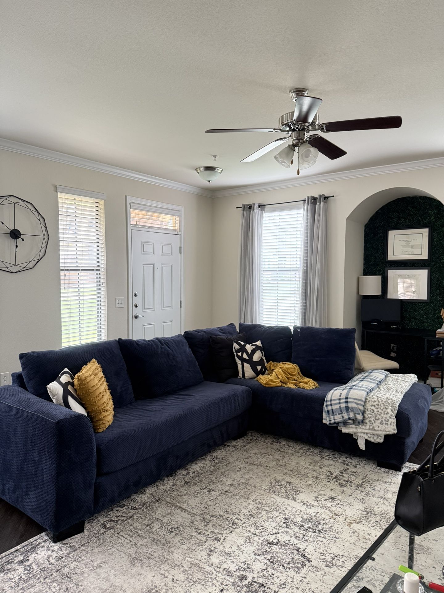 Navy Blue Sectional