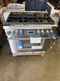 Slide stove gas range convection oven Thermador w 36
