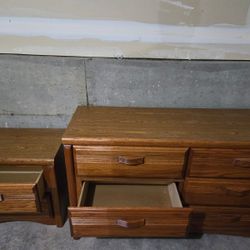 Solid Wooden Chest And End Table 