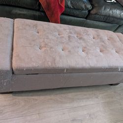 Large White Ottoman w/ Tons of Storage 