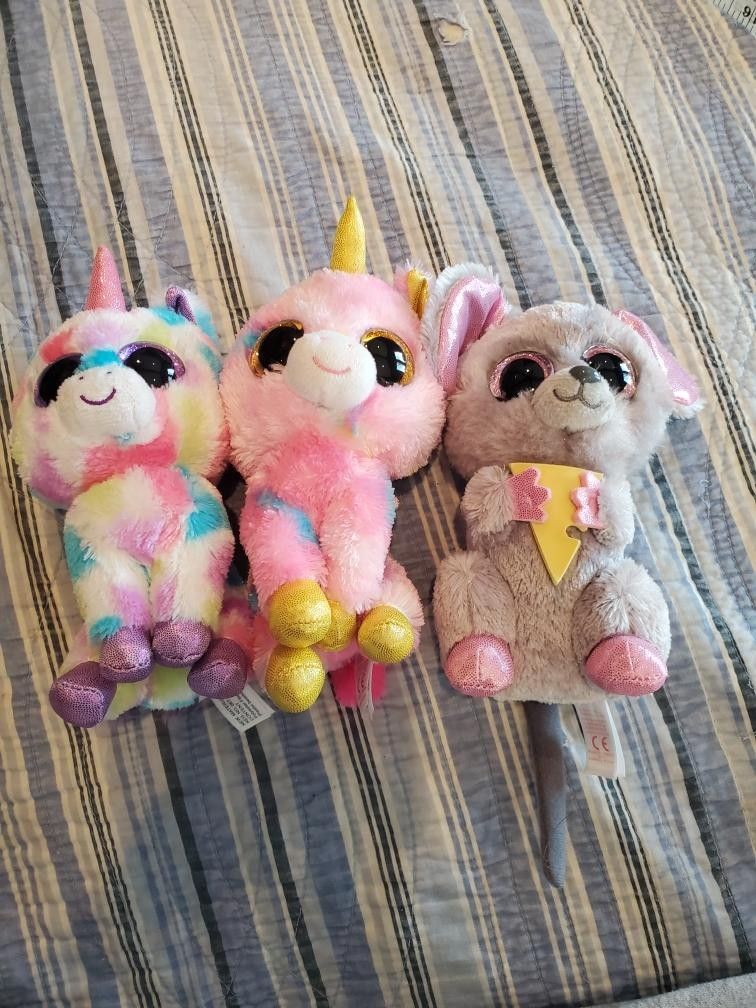 TY Beanie Baby Boo Unicorns and Mouse Lot