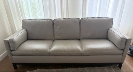 Macy's Virton 87" Leather Sofa  and Accent Armchair