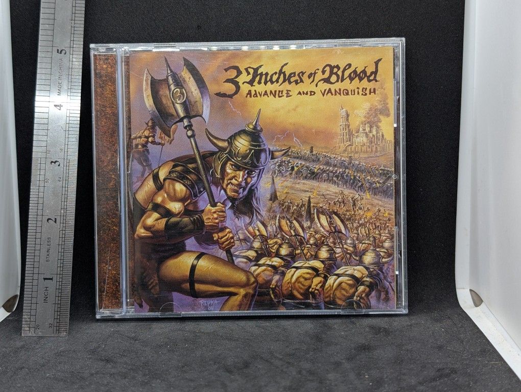 Advance and Vanquish by 3 Inches of Blood (CD, 2004) Roadrunner Records Pipes