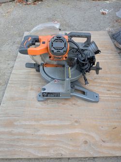 RIDGID R4113 15 Amp 10" inch Dual Miter Saw with LED Cut Line Indicator