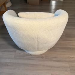 Cream Boucle Swivel Accent Chairs