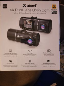 Atomi 4K Dual Lens Dash Cam