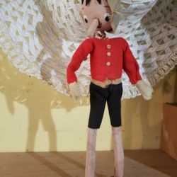 Distressed vintage Pinocchio doll from Russia