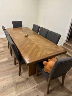 Dining table with chairs 98L x 40W