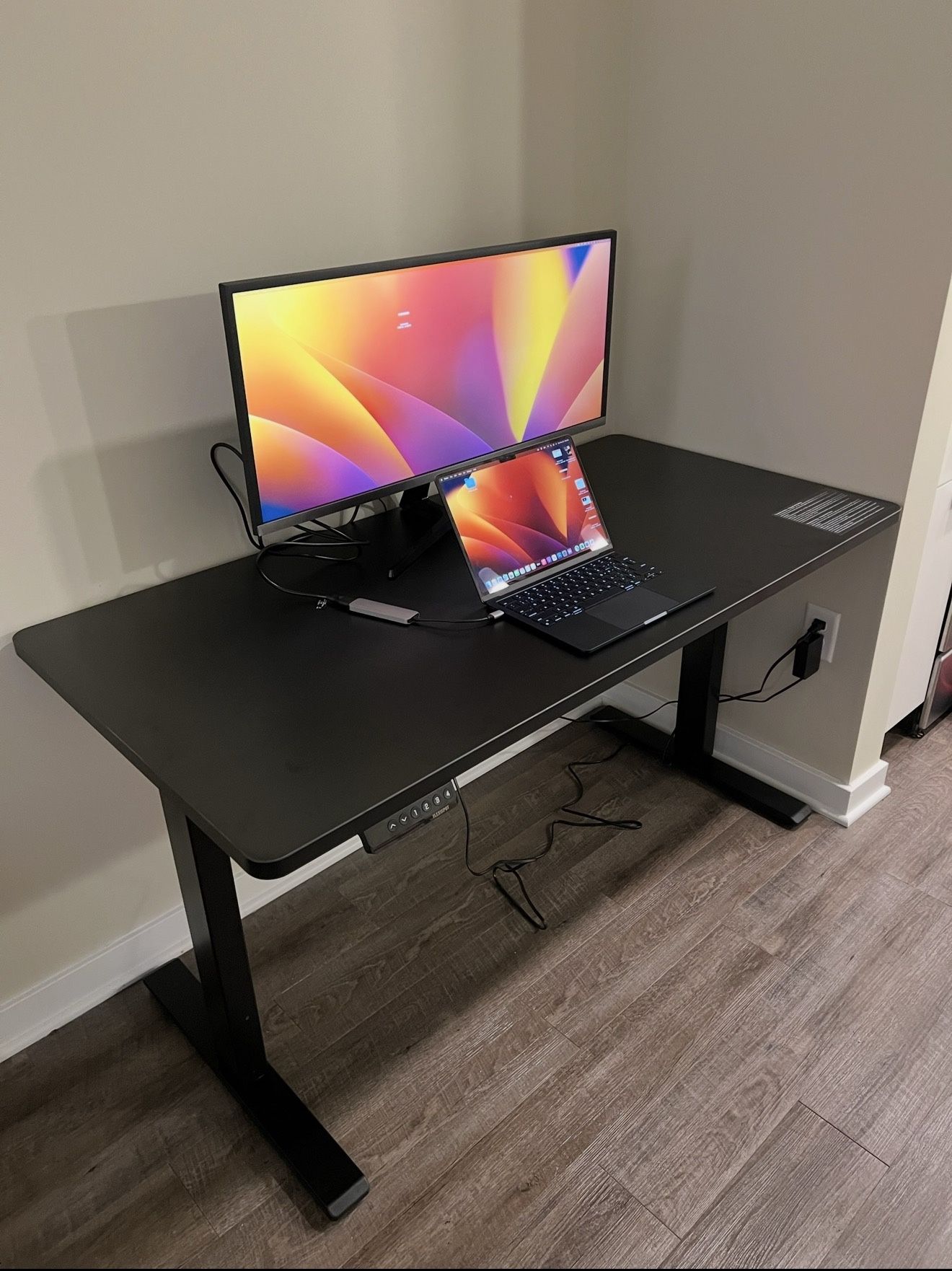 FLEXISPOT Whole-Piece Standing Desk, 55 × 28" Electric Stand Up Height