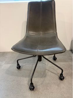 West Elm Slope Leather Swivel office chair
