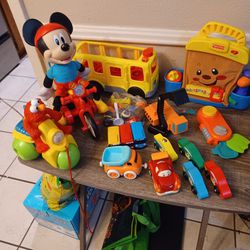 Toy Bundle. Melissa A D Doug Cars School Bus With People Ect All Like New