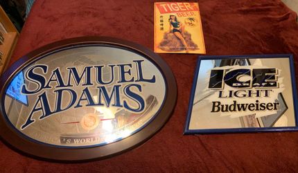 A Lot Of 3 Vintage Beer Advertising Signs 