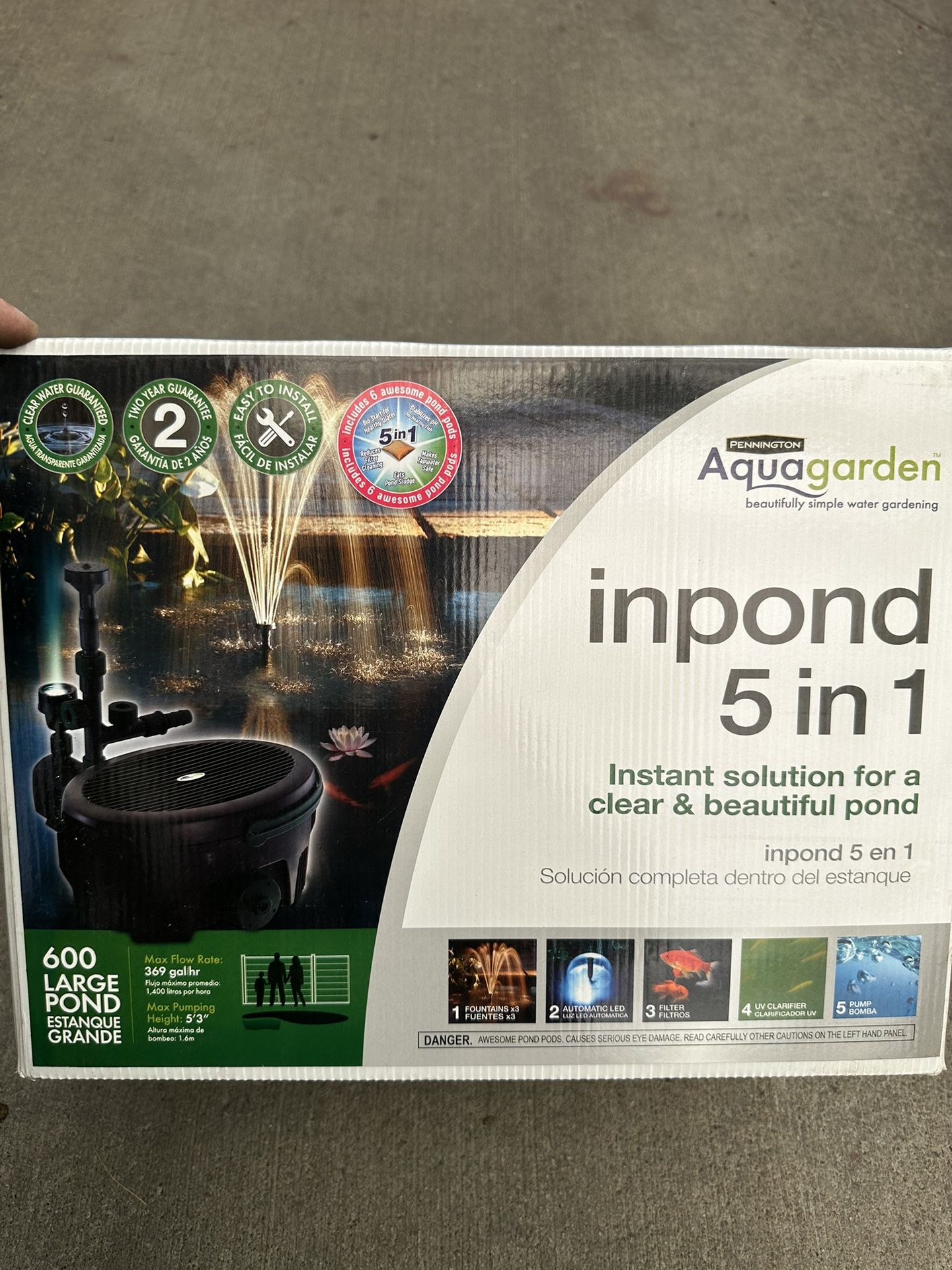 Inpond 5 in 1 for Pond Up 600 Gallons