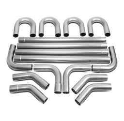 DNA MOTORING ZTL-30RAW 16 Pcs 3 Inches Mild Steel DIY Custom Mandrel Exhaust Pipe Straight & U Bend