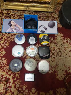 Lot of preowned Portable CD Players and Headphones