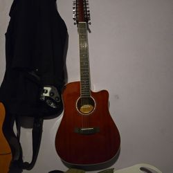 12 String Guitar Blit In Tuner And Bag 