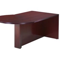P Table Office Desk Right/Left Premium Wood Finish