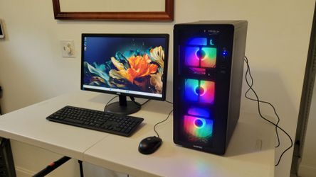 New Computer Desktop INTEL-QUADCORE i5,16GB Ram, 120GB SSD and 1TB, 24"screen. W11Pro. Keyboard and mouse.