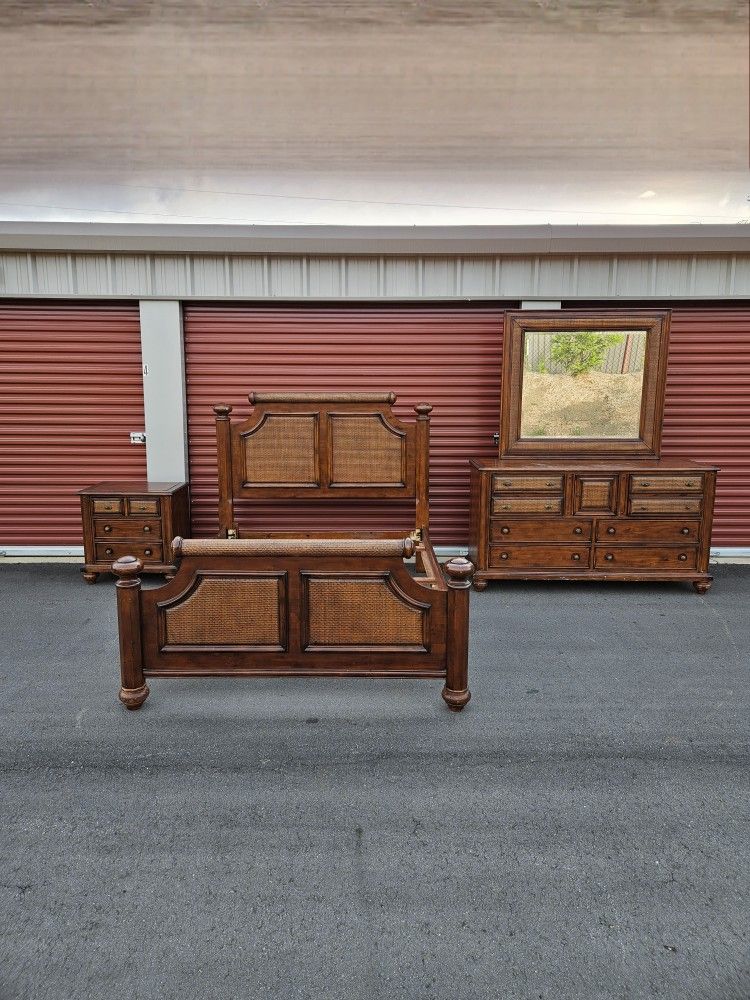Queen-Size bed Frame + Dresser + Night stand