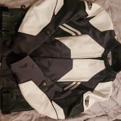 Joe Rocket Leather And Textile Motorcycle Jacket With Speed Hump