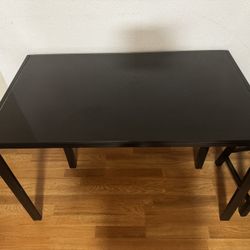Black Glass Table 