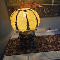 B&H Table Lamp with glass shade