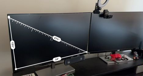 Two AOC screens 27 inch; FHD