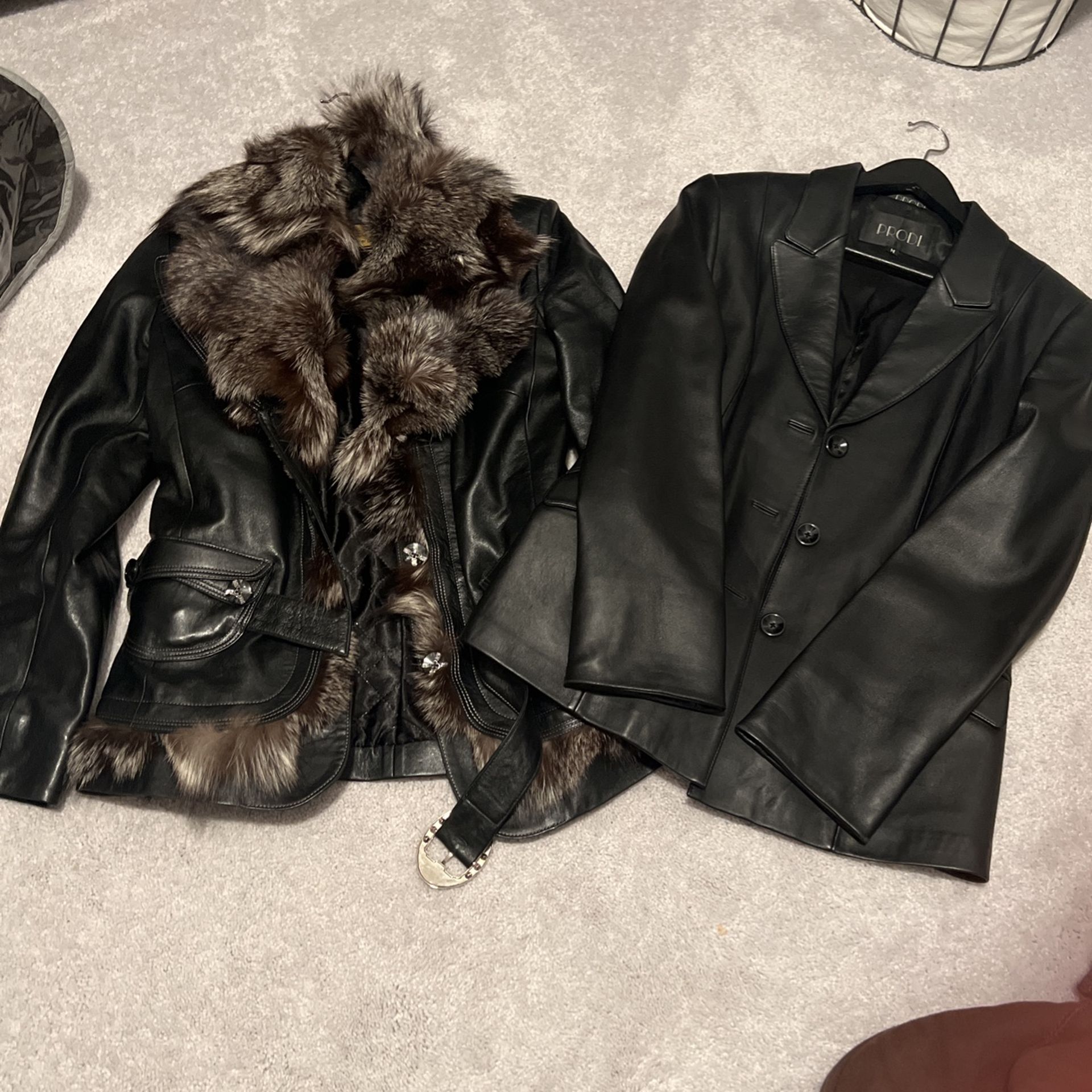 Real Leather With Real Fur Jacket