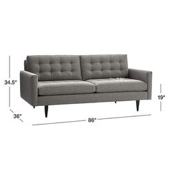 Crate & Barrel Petrie Midcentury Sofa