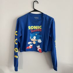 Sonic Long Sleeve Cropped Graphic T 