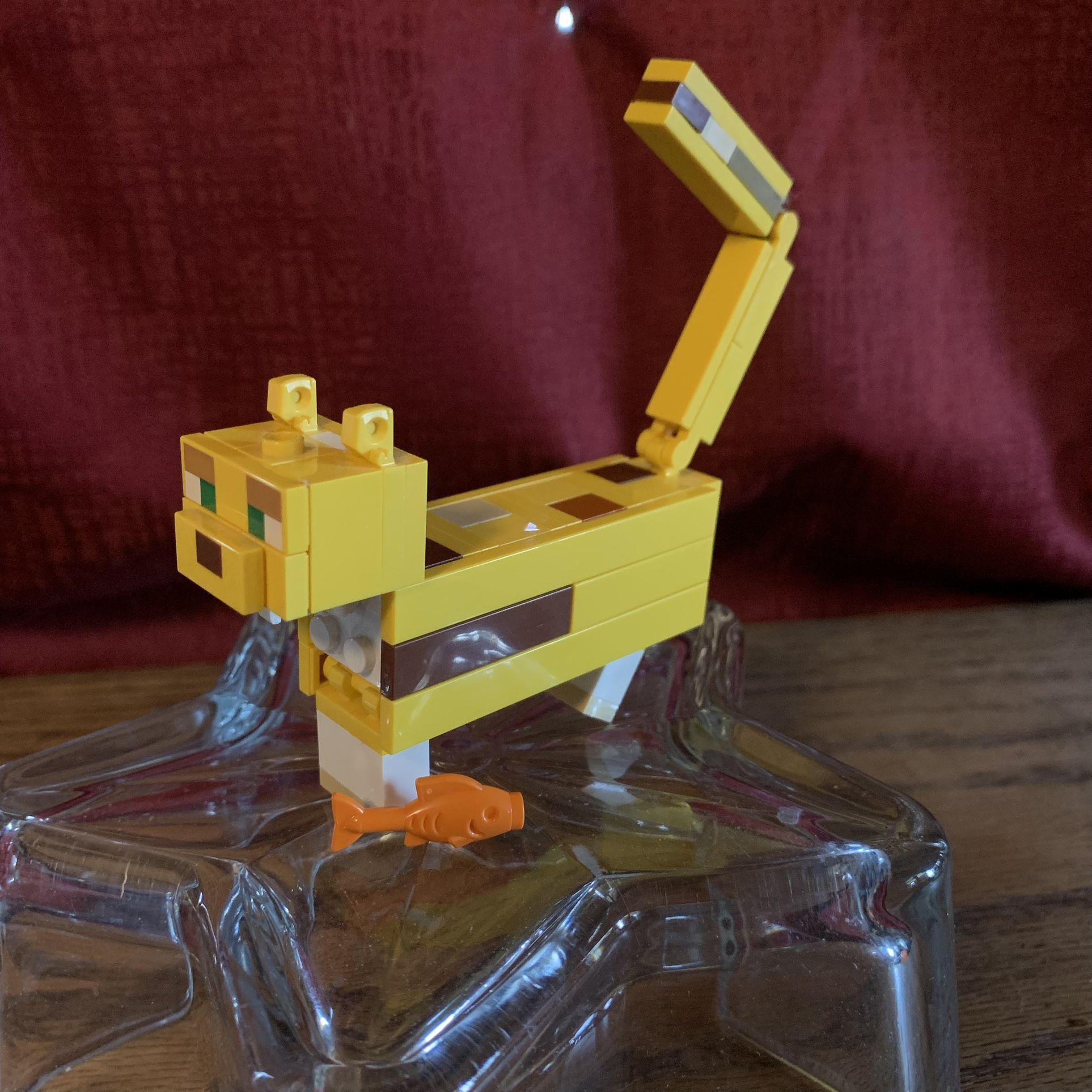 LEGO Minecraft Ocelot with Fish