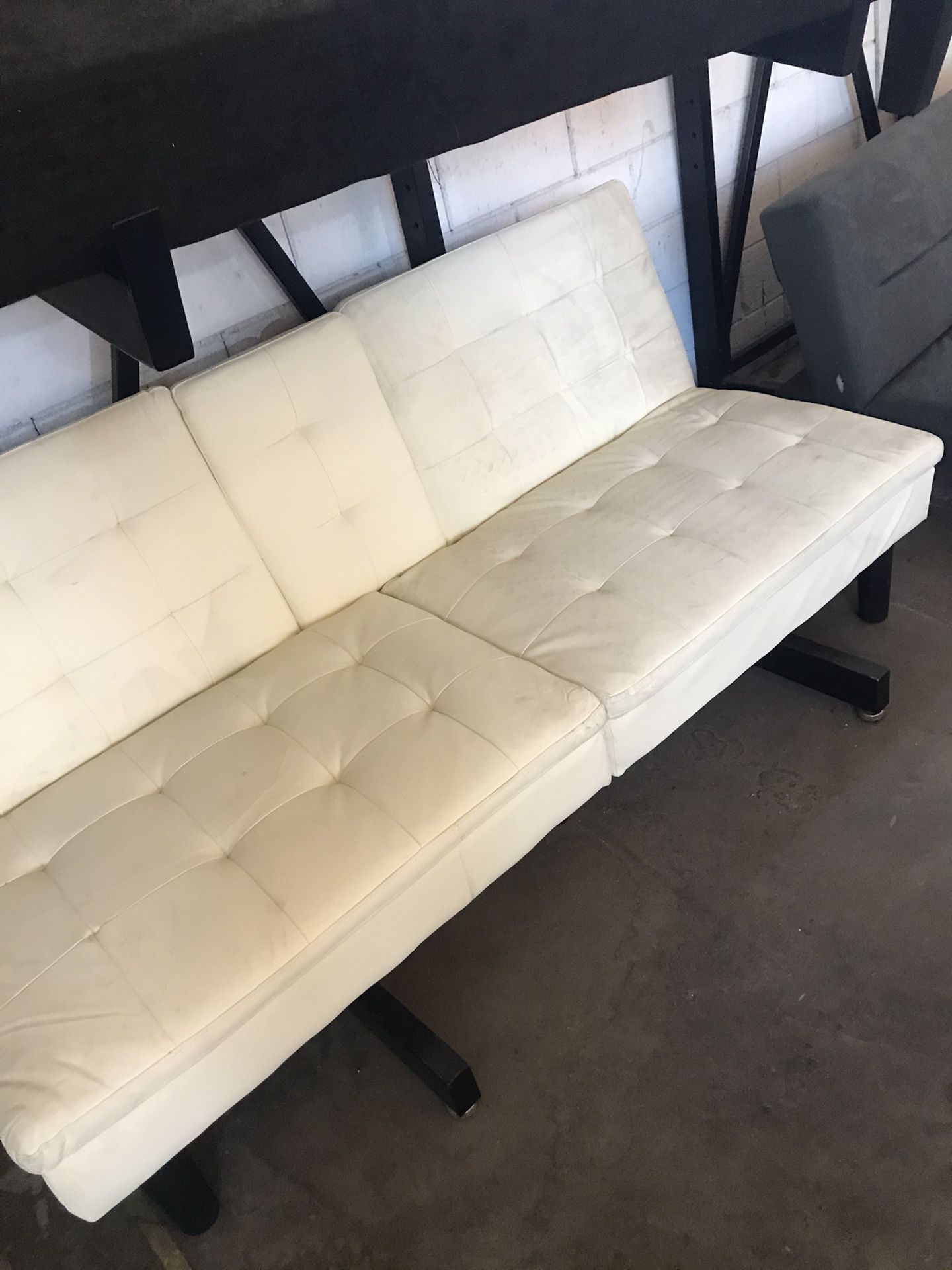 Elegant White Leather Futon ‼️Black Friday Sale‼️