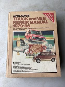 Chilton's Truck and Van Repair Manual 1979-86 U.S. Import Vans RVs 4x4