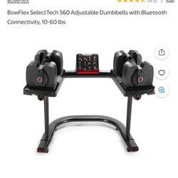BowFlex Select Tech 560 Adjustable Dumbbells with Bluetooth Connectivity, 5-60 Pounds 