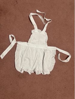 New white apron dress costume Renaissance prairie colonel peasant outfit