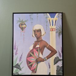 African Beauty - Vintage Art By Alan Metz Wall Art framed decor