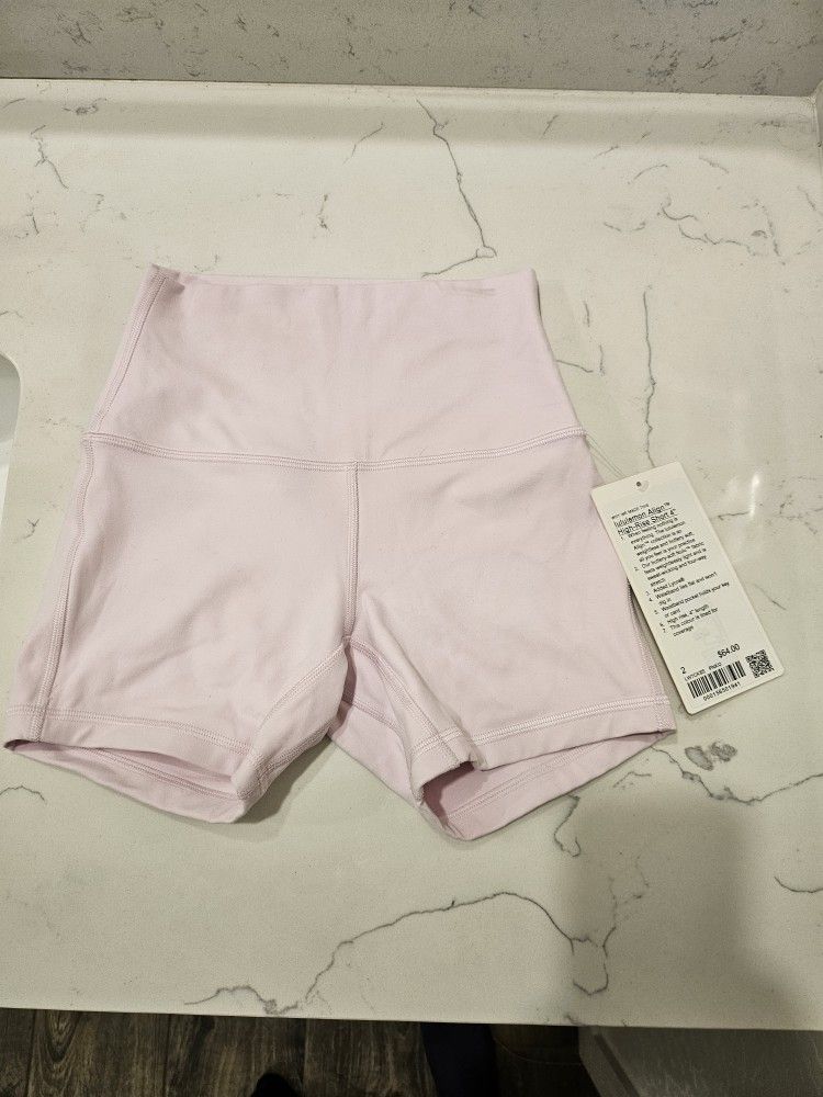 Brand New Light Pink Lululemon Shorts