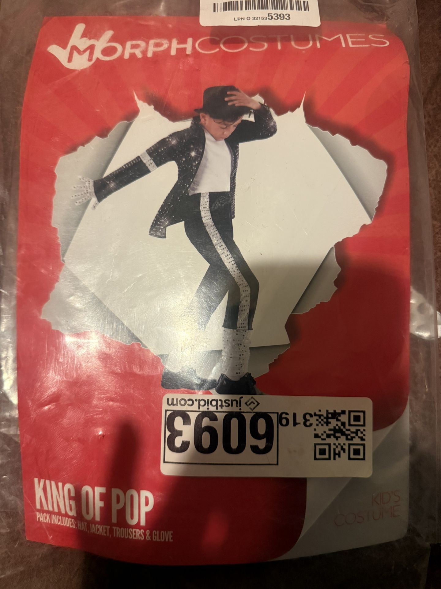 King Of Pop Costume Kids Size Small