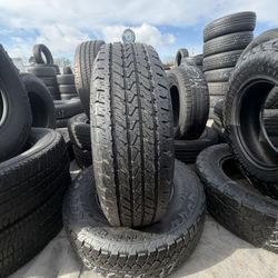 Used pair 245/75/17 Bridgestone Dueler A/T tires 