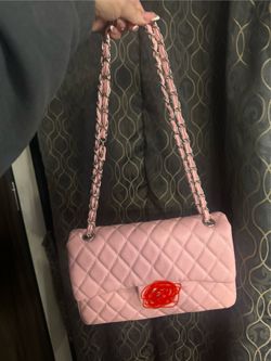 Caviar Pink flap purse
