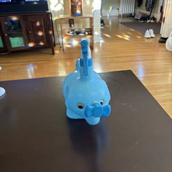 blue elephant watering can EUC