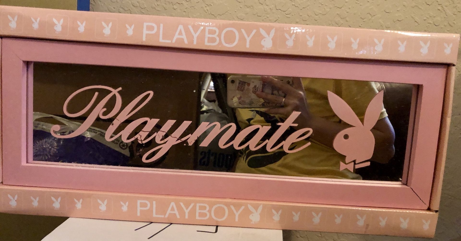 Cute Pink Playboy Playmate Bar Mirror & Mug Set