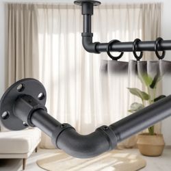 Brand New Rustic industrial Curtain Rod