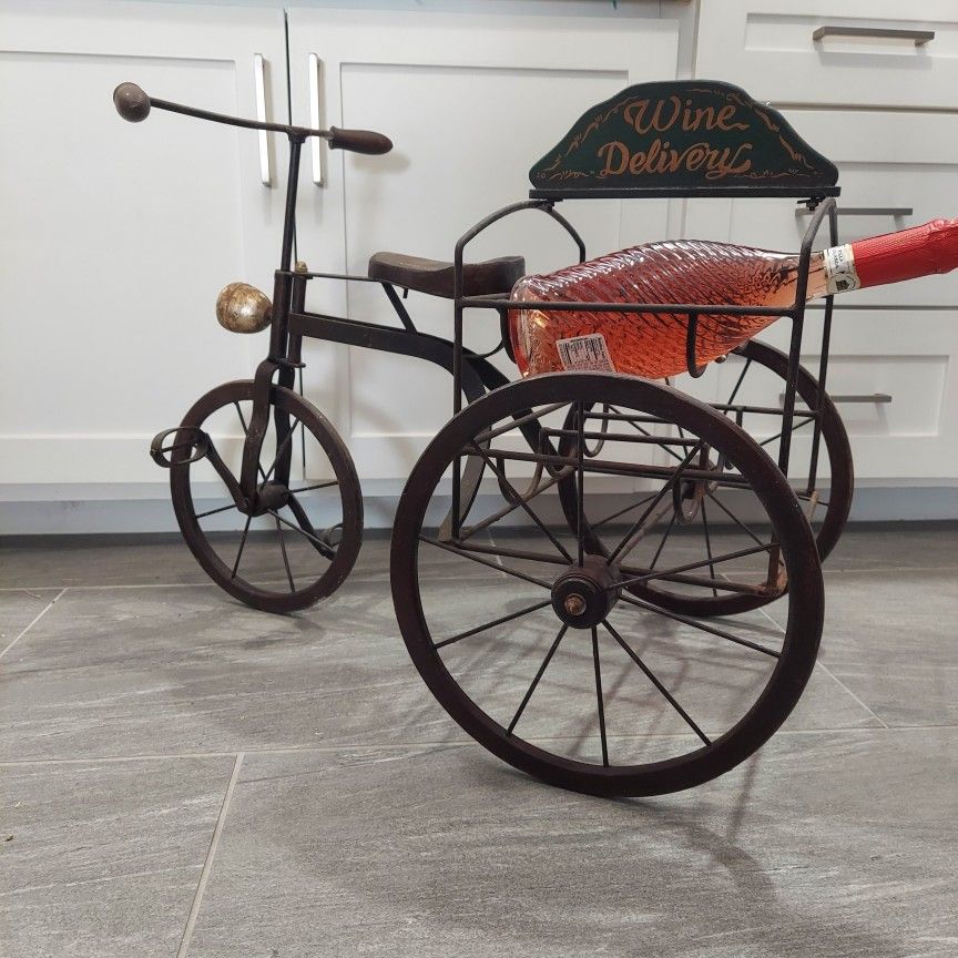 Home Decor Wine Rack tricycle Very Nice , Approx 27" Tall