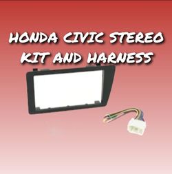 01-05 CIVIC 2din stereo kit and harness