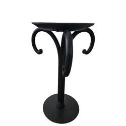 Iron Scroll Candle Stand, Wrought Iron Pedestal