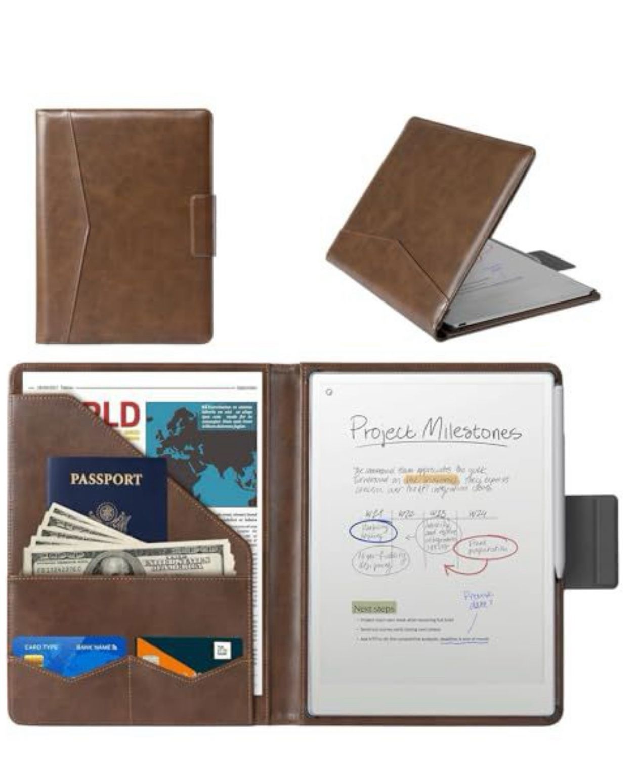 CoBak Premium PU Leather Case for Remarkable Paper Pro 11.8" (2024) – Slim Magnetic Back Cover with Auto Sleep/Wake