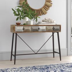 Casual Brown Console Table